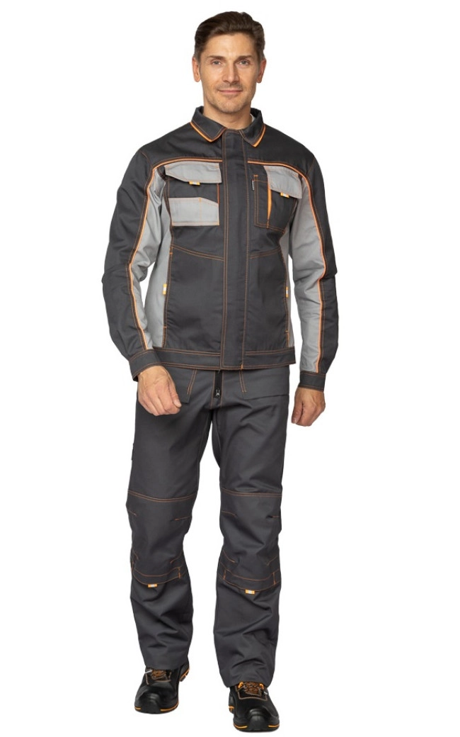 Костюм "Бренд 2 2020", куртка и п/к, серый, 65% п/э, 35% х/б, 240 г/м2