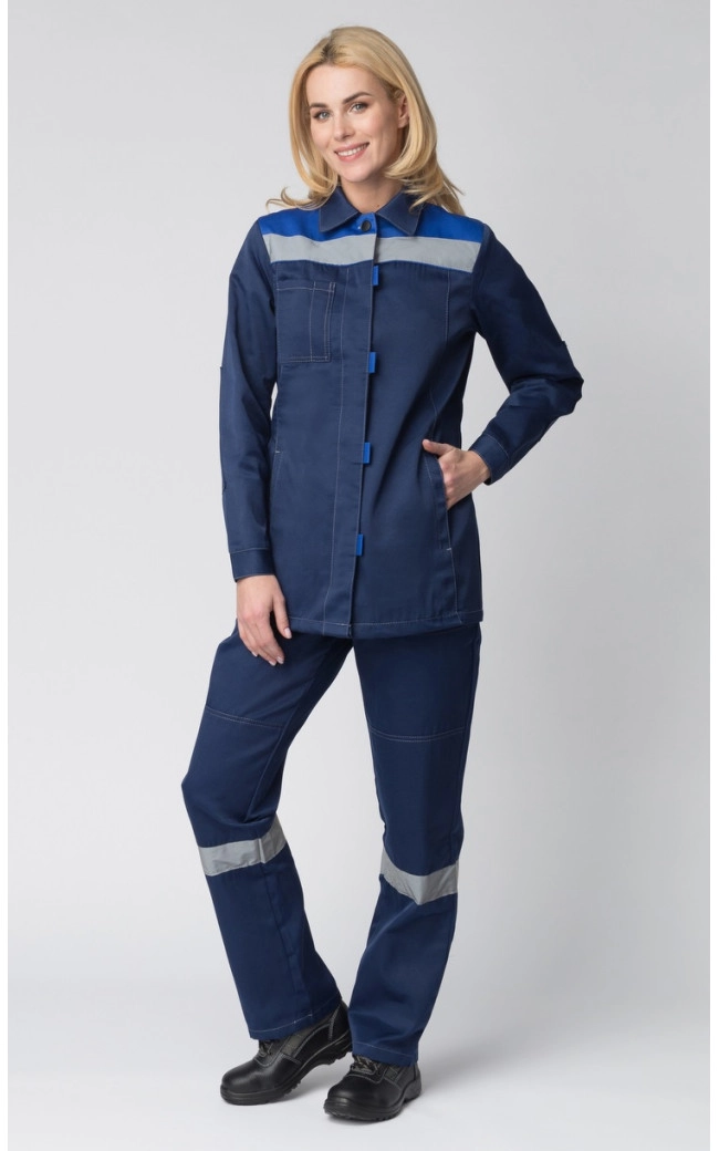 Костюм "ВЕСНА-1", куртка и брюки, тёмно-синий, 65% п/э, 35% х/б, 210 г/м2